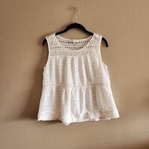 LOFT White Sleeveless Blouse